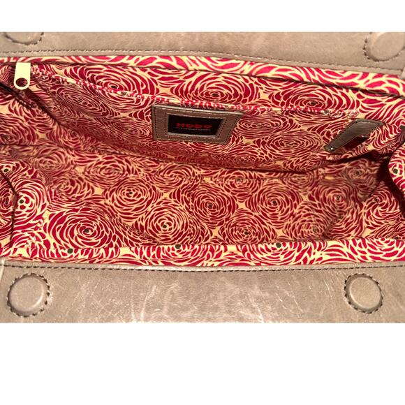 Hobo International Leather Dumpling Clutch W/Strap‎ Purse Handbag Crossbody Grey - Picture 4 of 12